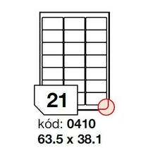 Fényes lézer papír öntapadó etikett 63,5x38,1 mm - 100 ív 