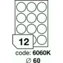 Fényes lézer papír körcímke 60 mm - 100 ív 