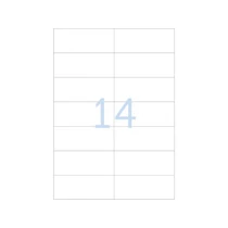Fehér dobozos Matt univerzális papír címke 105x42,3 mm - 100 ív