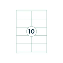 Fehér dobozos Matt univerzális papír címke 105x57 mm - 100 ív