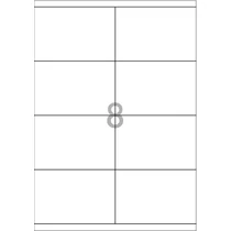 Fehér dobozos Matt univerzális papír címke 105x70 mm - 100 ív