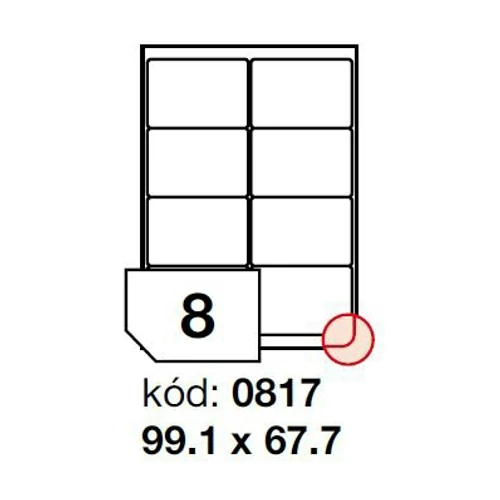 Matt univerzális papír címke 99,1x67,7 mm - 20 ív 