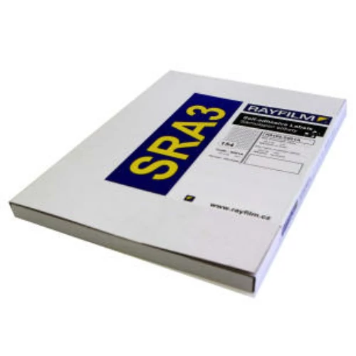 R0503 SRA3 fehér lézer polietilén öntapadó fólia - erős ragasztóval 100ív (320x450mm)